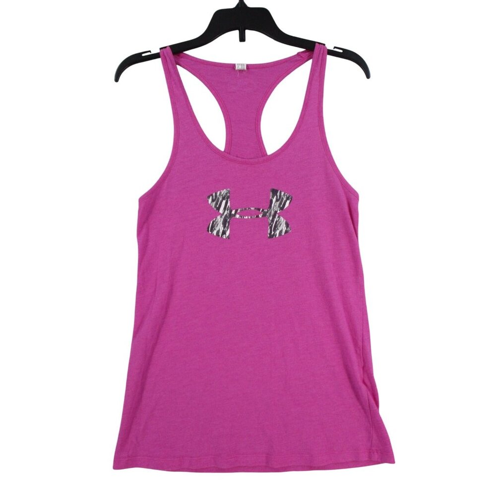 Under Armour Womens XS‎ HeatGear Loose Racerback Tank Top Pink